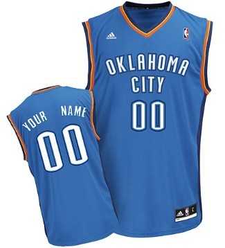 Men & Youth Customized Oklahoma City Thunder Light Blue Jersey